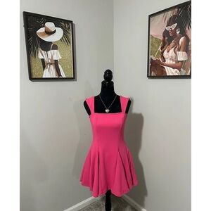 Pink Midi Dress (Necklace Not Included)